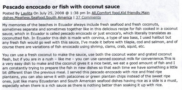 fish coconut sauce
